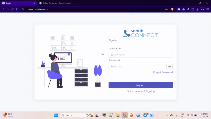 SOHUB Connect Demo GIF