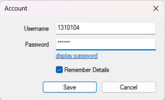 Softphone registration screen
